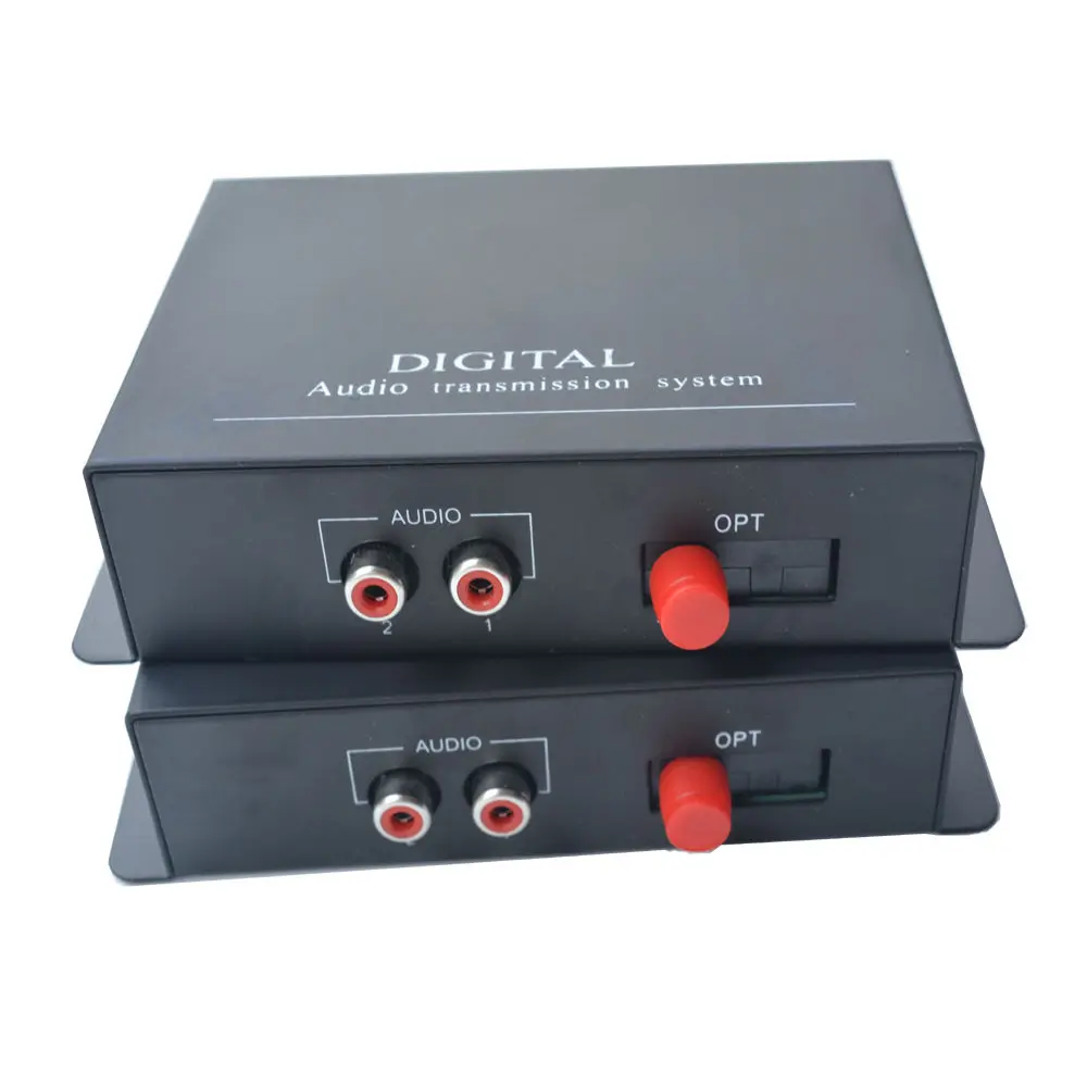 

2 Channel Digital Audio Optical Media Converter Transmitter Receiver