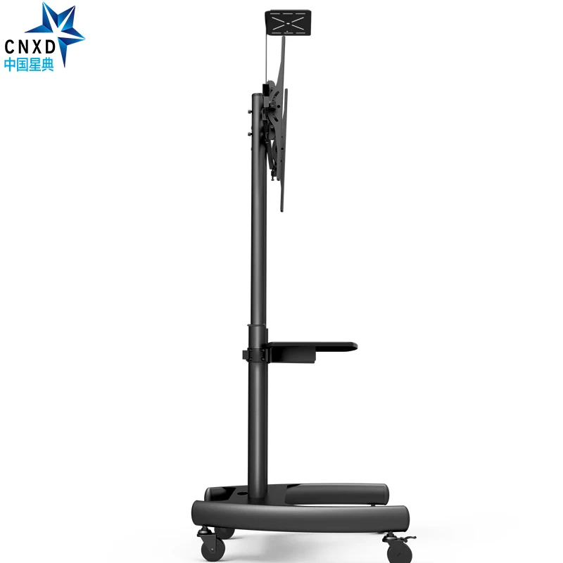 مرنة التلفزيون عربات fashional التلفزيون الطابق يقف المحمول التلفزيون جبل دعوى لحجم 32-65 بوصة led lcd بلازما tv