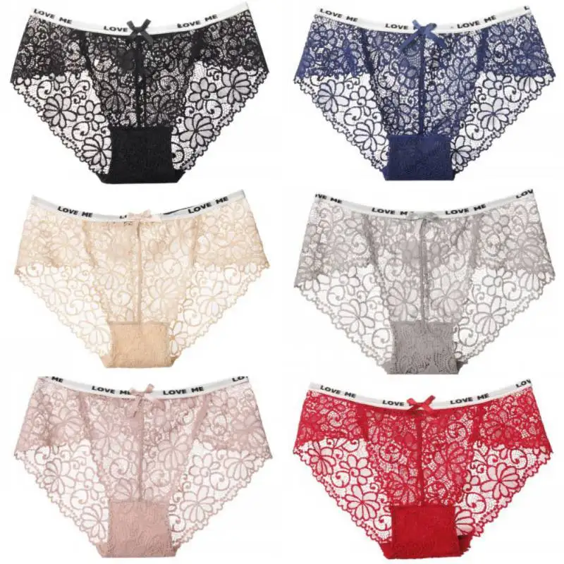 Oioninos 2019 Sexy Lace Panties Women Fashion Cozy Lingerie Tempting Pretty High Quality Cotton Low Waist Cute Women Underwear