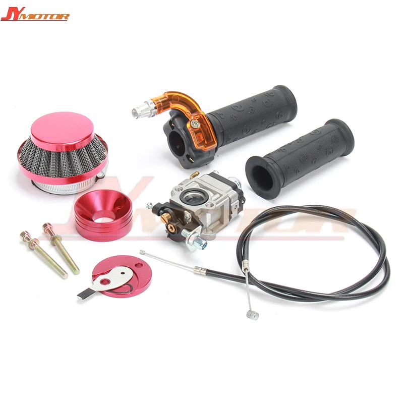 

Carburetor Carb Air Filter Stack Twist Throttle Accelerator Grip + Cable For 47cc 49cc Mini Moto ATV Pocket Bike Motorcycle