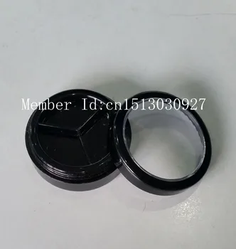 

empty round eye shadow case/container/box palette case with three grids/compartments with clear window and hollow bottom