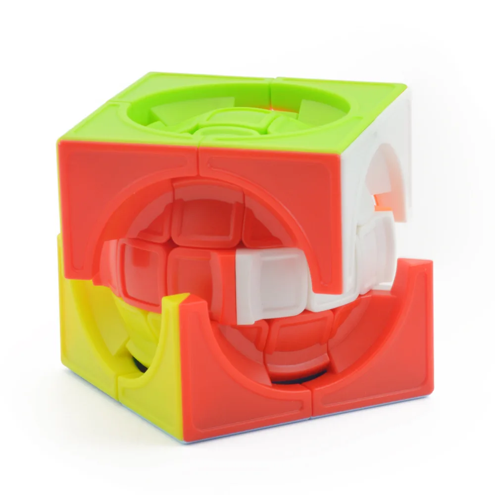 Магический шар 3x3x3 57 мм скоростной магический куб Твист Головоломка Игрушка Головоломка 3D IQ игра 3х3 без наклеек ABS Гладкий Многоцветный детский подарок