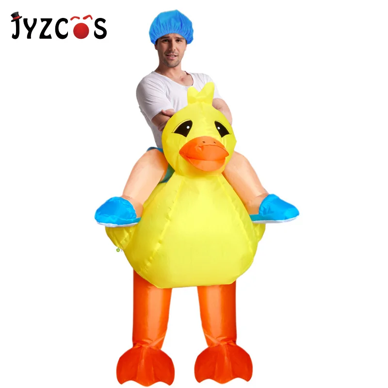 

JYZCOS Adults Inflatable Yellow Duck Costume Halloween Costumes for Women Men Animal Cosplay Carnival Costume Party Fancy Dress