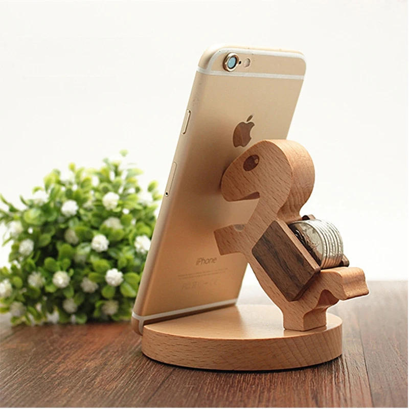 Универсальный уникальный деревянный Kufung стильный держатель для мобильного телефона Подставка Кронштейн для iPhone для samsung для XiaoMi смартфонов портативный - Цвет: 1