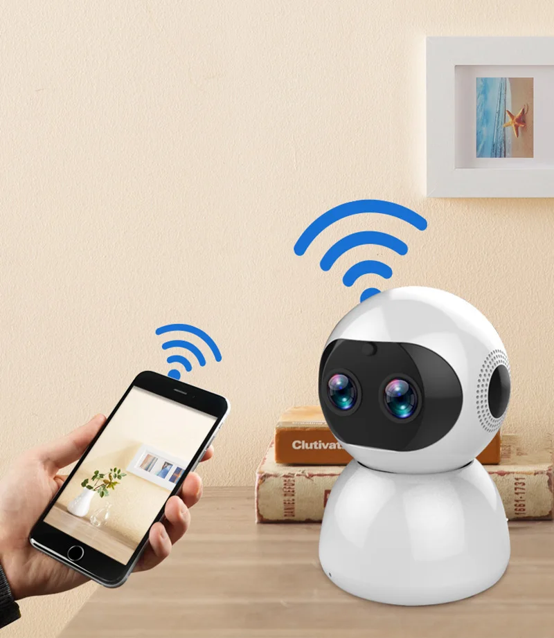 Беспроводная дистанционная wifi камера IP Cam Детский плюшевый монитор Интерком H.264 IR ночное видение широкий угол 180 градусов панорамная камера