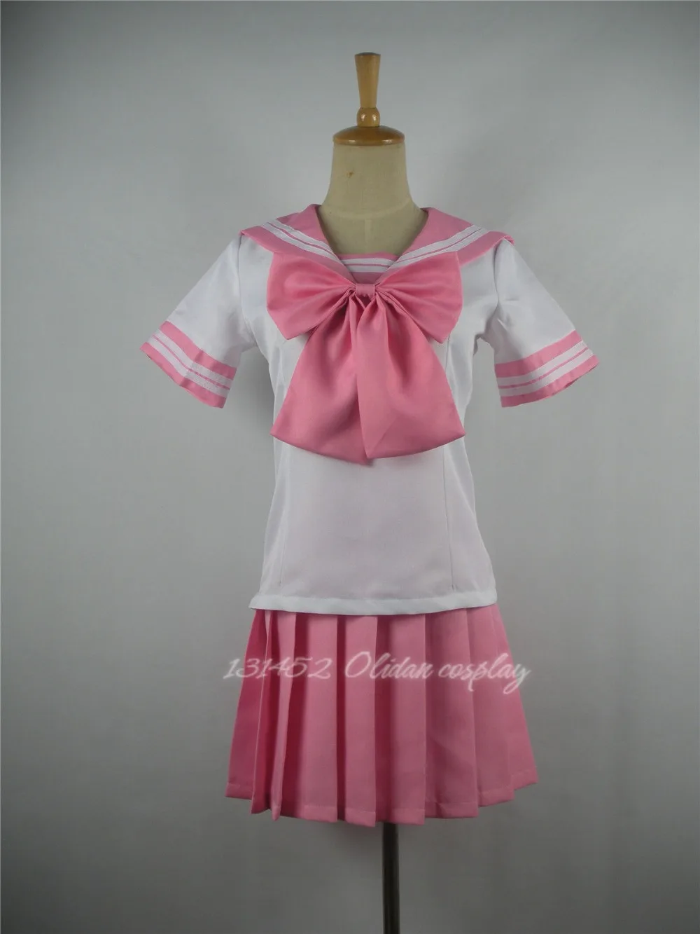 Japanese Japan School Girl Short-sleeved Uniform Pink Cosplay Costume New T033 | Тематическая одежда и униформа