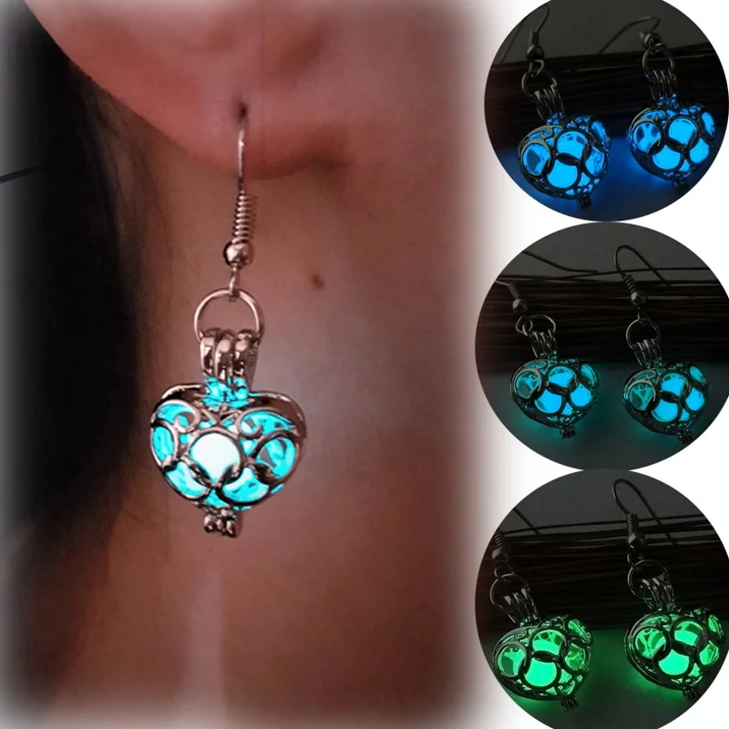 12Pair Fluorescence Luminous Glow In The Dark Ear Studs Party Earrings Jewelry