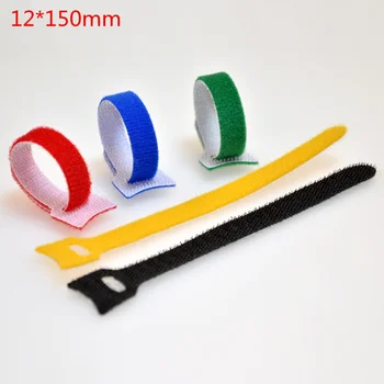 

50pcs/lot 12MM x 150MM Back to Back Cable Ties Nylon Strap Power Wire Management Magic Tape Sticks for Computer Wire