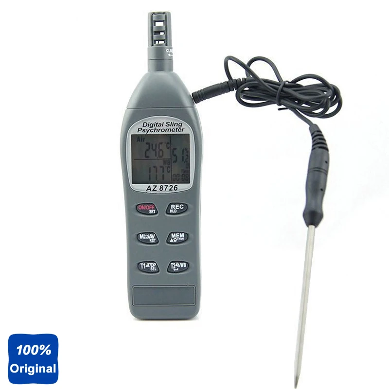 Pocket Temperature Humidity Tester Dew Point Testing Wet Bulb Meter