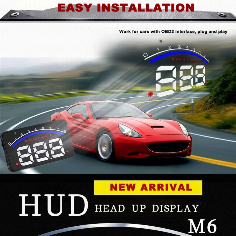 3 5 &quotдисплей M6 автомобильный HUD предупреждение скорости лобовое стекло проектор