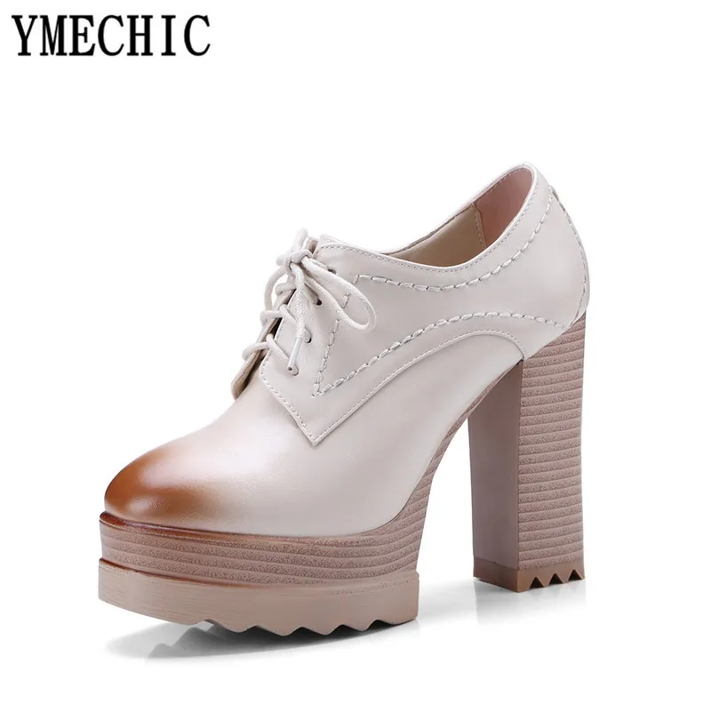 Женские туфли лодочки на платформе YMECHIC осенние гладиаторы очень высоком каблуке