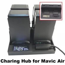 4 в 1 зарядное устройство для DJI Mavic Air Drone Smart battery Manager втулка для быстрой зарядки станция с ЖК-дисплеем монитор