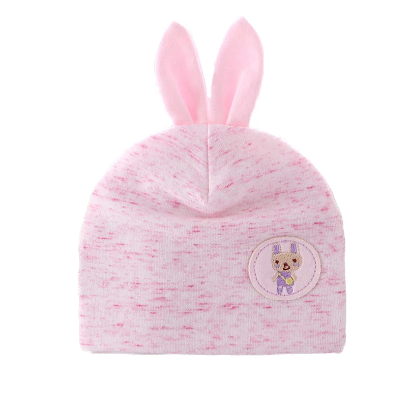 Baby Girls Pneumatika Hat Bavlna Pevný králík klobouk s ušimi Jarní podzim Teplá Baby Beanie pro chlapce Krásné novorozeně Dívčí holky Oblečení