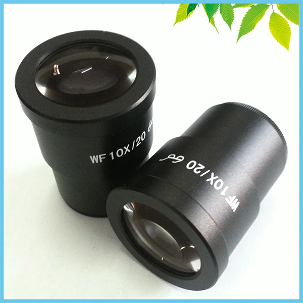2 PCS Wide Field Eyepiece WF10X 20mm Microscope Wide Angle Eyepiece