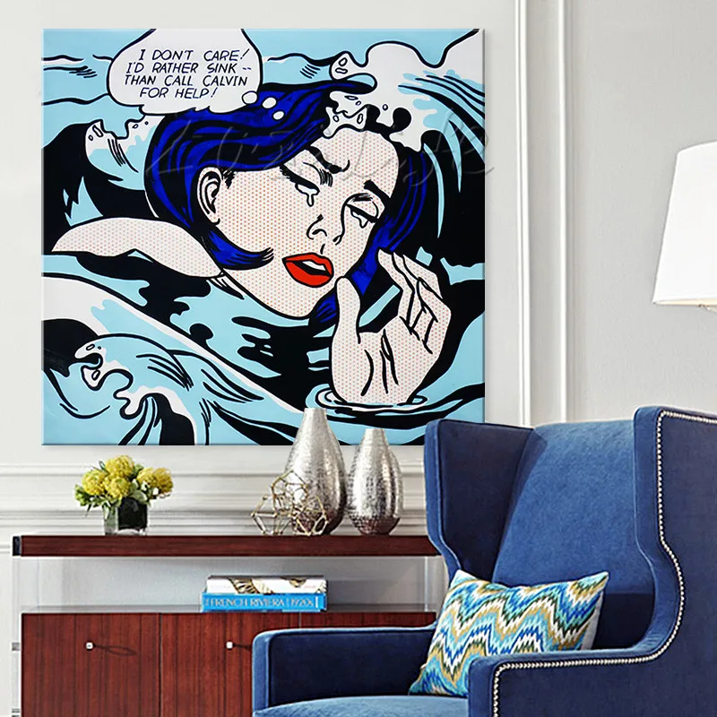 Живопись маслом на холсте lichroy tenstein поп арт для девушек уличное искусство картина