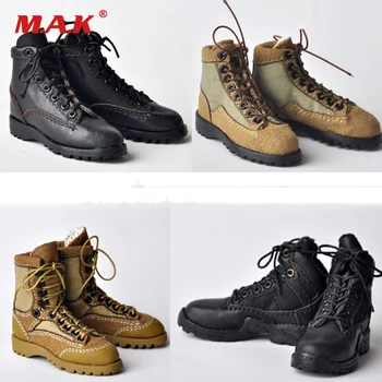 

1/6 Male Shoes Hollow Inside Brown/Black Cloth Straps Combat Shoes Boots Without Feet Inside for 12'' Man Figure Body