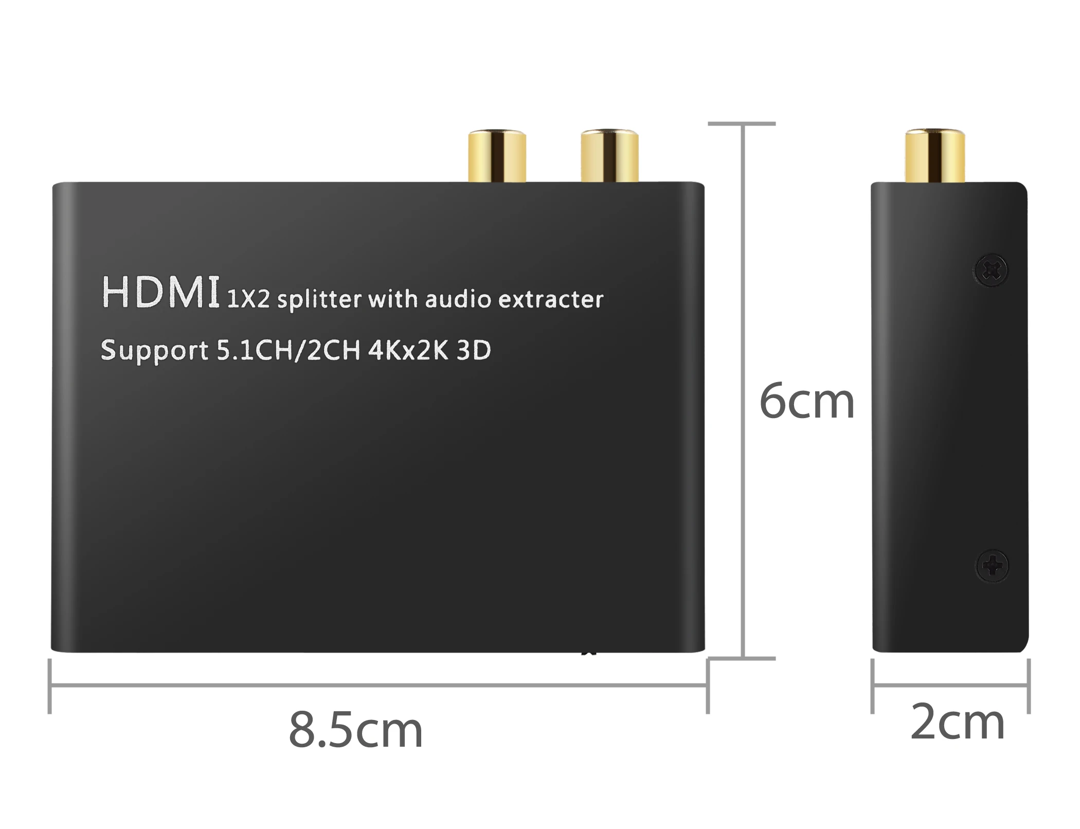 Proster 2 Way HDMI Сплиттер 4K HDMI аудио экстрактор HDMI 1x2 сплиттер с аудио экстрактор Поддержка 2CH 5.1CH 4K x 2K 3D конвертер