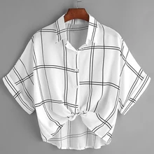 Loose Button Down Checked Shirt Summer Blouse Cardigan White Blouse Striped Shirt Summer Cardigan Women Tops 2019 Crop Top Women Loose Button Down Checked Shirt Summer Blouse Cardigan White Blouse Striped Shirt Summer Cardigan Women Tops 2019 Crop Top Women