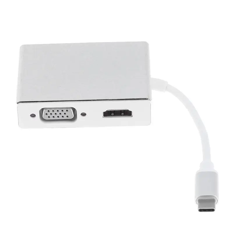 

Multifunctional 4 in1 USB Type-C to VGA HDMI DVI USB3.0 Port Converter Adapter for HD Video Output Devices TV Monitor Projector