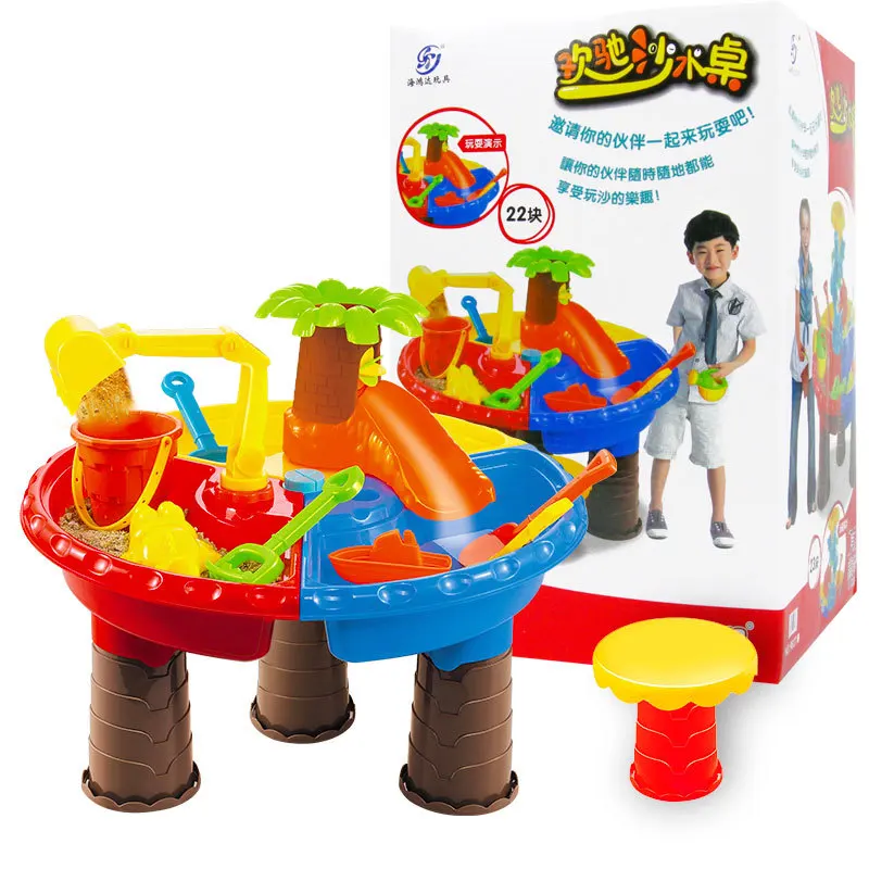 price cut  Sand Table Beach Toys Kids Water Play Set Outdoor Sandbeach Tools Colorful Kawaii Plastic Sand Cast