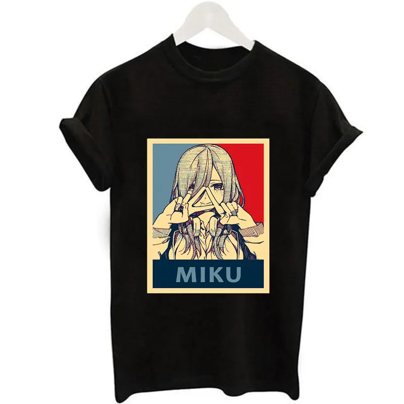 

Gotoubun no Hanayome funny t shirt 2019 Summer hip-hop fuuny harajuku Female camisetas fashion Streetwear cool women t shirt