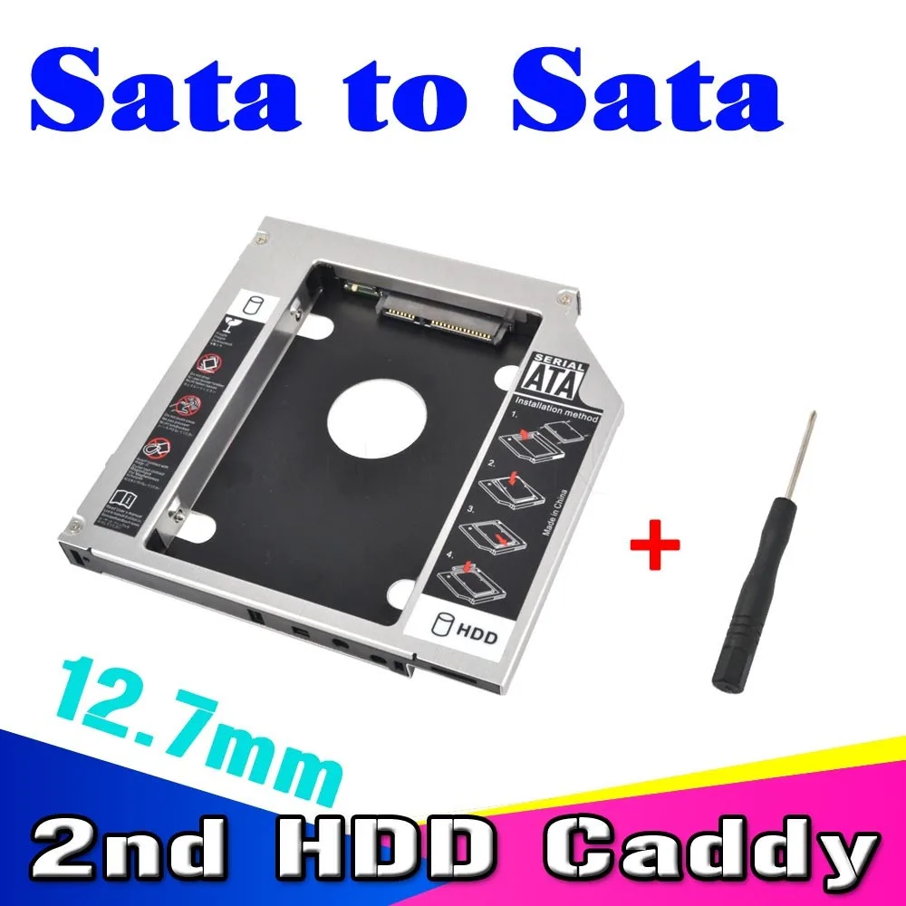 Kebidu Sata 2," SSD HDD HD драйвер жесткого диска внешний 2nd Caddy Sata 3,0 Корпус для 12,7 мм CD DVD rom Оптический отсек