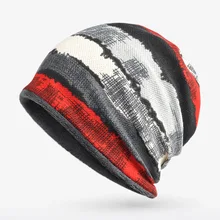 Зимние наборы шеи шляпа многофункциональный обувь для мужчин и женщин в полоску плюс кашемир теплые модные голова шляпа 0232