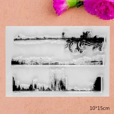 

2017 brand new  Scrapbook DIY Photo Album Account Transparent Silicone Rubber Clear Stamps 10x15cm Romantic Background