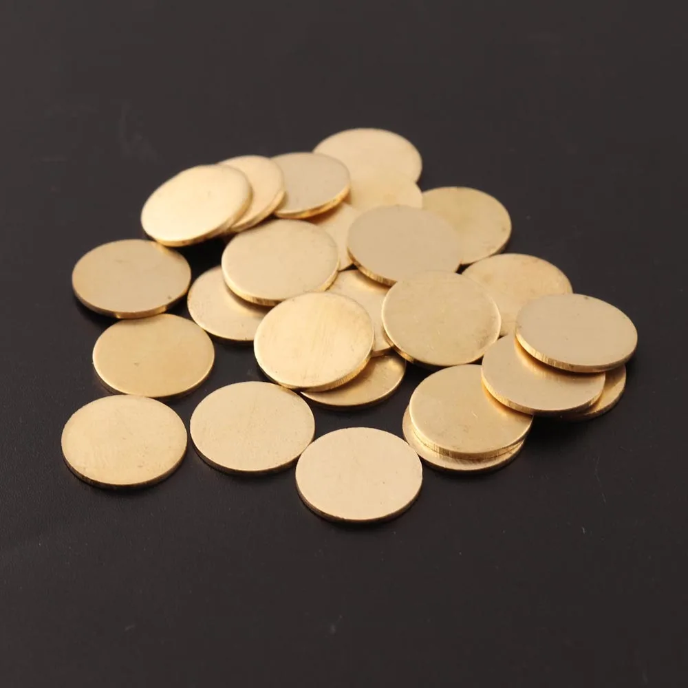 10pcs Copper Round Blank copper stamping brass blanks metal disc enameling blanks 18Ga 1.0mm thick 1/2" 3/4" 1" 1 1/4"