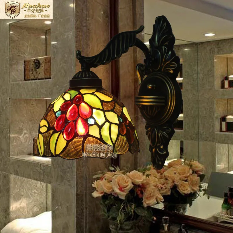 

garden style double wall lamp light grape wall light minimalist bathroom wall mirror wall lighting light DF7