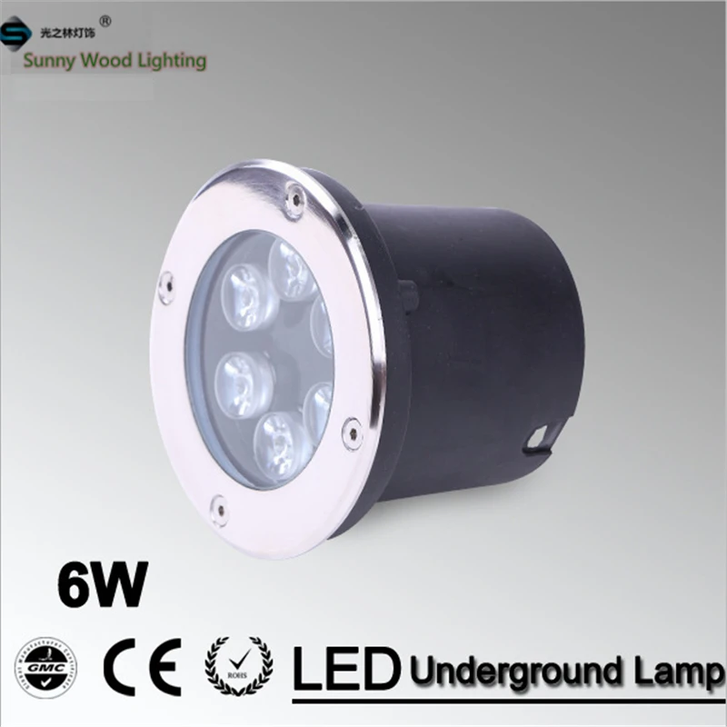 Светодиодный подземный светильник 6 Вт подземный свет, ip67 встроенный Наружное освещение AC85-265V LUL-A-6W 3 года гарантии