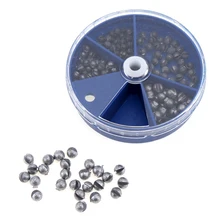 205 шт 5 размеров свинцовый рыболовный грузик s Карп Рыболовный свинцовый вес Круглый Сплит дробь свинцовый рыболовный грузик снасти Аксессуары