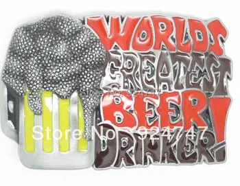 

Funny Beer Belt Buckle Worlds Greatest Beer Drinker!