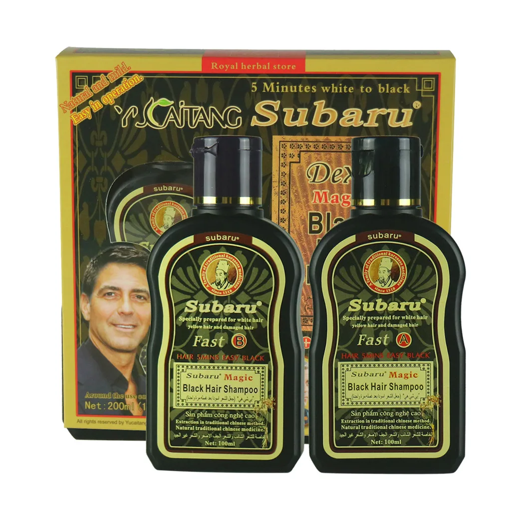 

2pcs/lot 100ml Dexe Black Hair Shampoo Chinese Herbal Medicine Non Silicone Oil Gray Hair Turns Into Black Hair Colorant + Treat