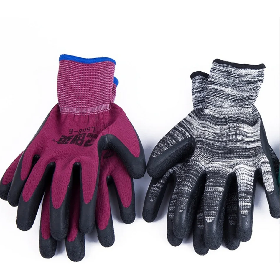 

1 Pair Working Gloves Men Women Nylon Latex Anti-cut Cut prevention Wear Resistant Safety Protective for Garden Sports Household