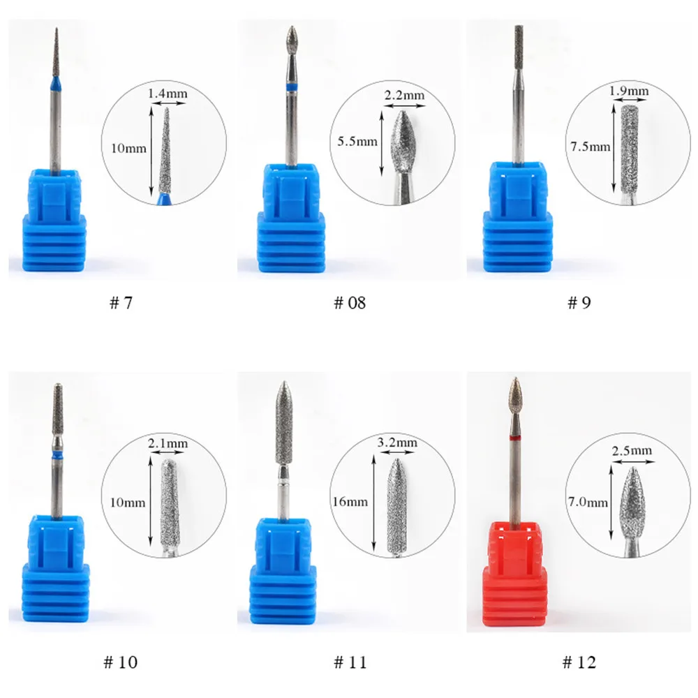 17 типов алмазных пилочек для ногтей, фрезы из вольфрамовой стали 3/3", фрезы для маникюра, электрические аксессуары, шлифовальный резак, 1 шт