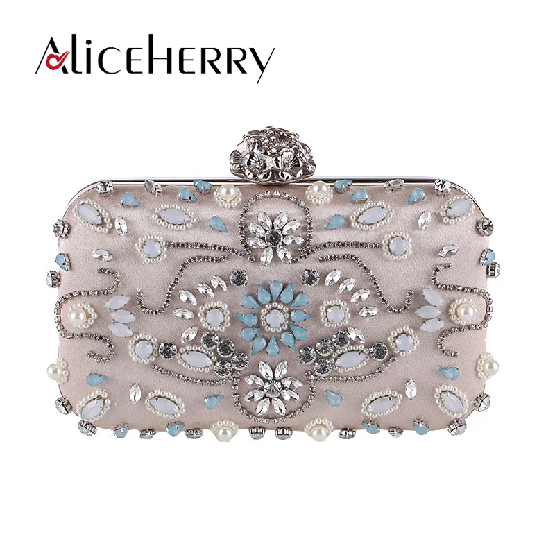 

Luxury Design Evening Bag Handmade Crystal Clutch Banquet Gown Bag Diamond Ladies Handbags Party Wedding Purse