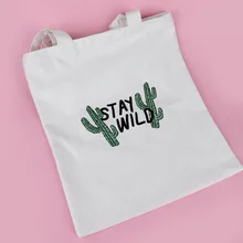 Модная одежда с принтом в виде кактусов, детские штаны на возраст от парусиновые сумки для покупок удобно Для женщин Повседневное сумка с застежкой-молнией прочный школьная Сумочка для девочек