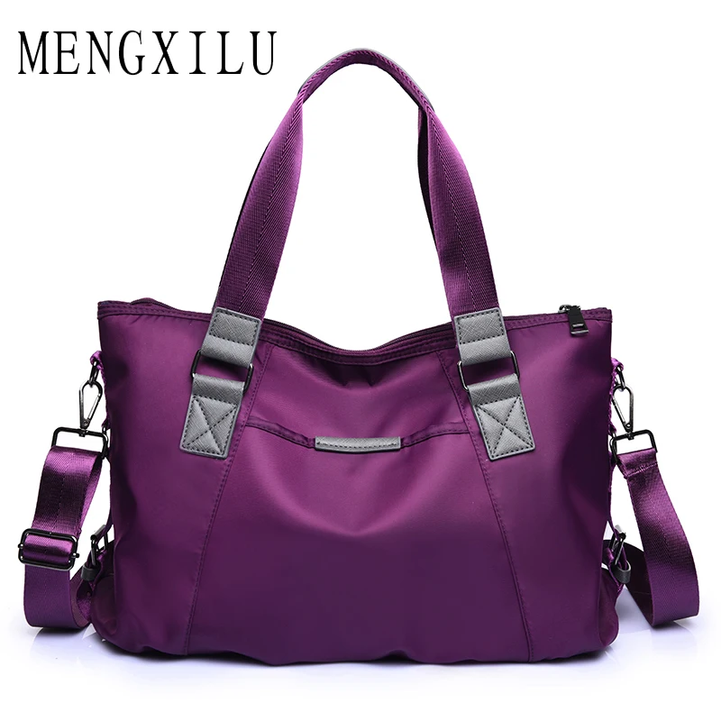 

MENGXILU Big Women Shoulder Bags Ladies Nylon Handbag Travel Casual Tote Beach Bag Leisure Original Waterproof Bags Bolsos Mujer