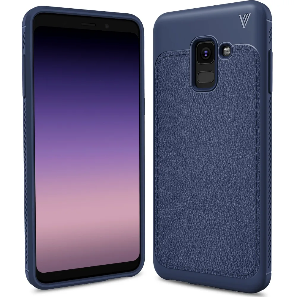 Роскошный силиконовый чехол для samsung Galaxy A5 A7 A8 Plus ультра тонкий зернистый личи+ углеродное волокно силиконовый мягкий ТПУ чехол для телефона