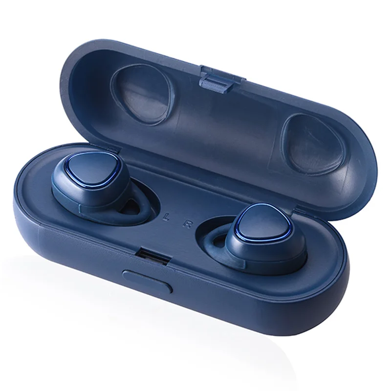 Настоящие беспроводные Bluetooth наушники, SM-R150 TWS наушники стерео Handsfree HiFi Спортивная гарнитура с зарядным устройством для IOS Android телефон - Цвет: Blue