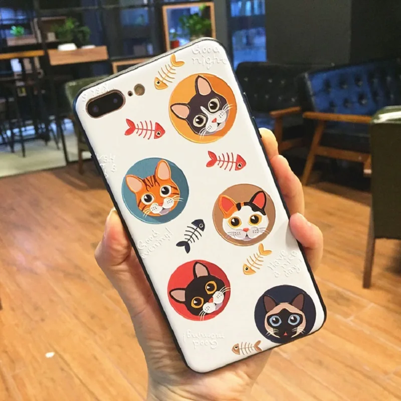 

Cute 3D Emboss Cartoon Patterned Phone Case For ASUS Zenfone 3 ZE552KL Zenfone 4 ZE554KL Cases Soft Silicone Case Cover
