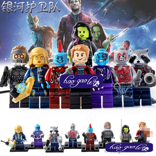

Super Heroes Guardians of the Galaxy Star-Lord Nebula Yondu Drax the Destryer Rocket Racoon Building Blocks Kids Toy X015