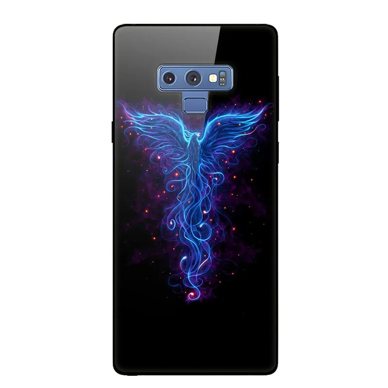 01 Чехол из закаленного стекла для samsung Note 9, чехол 6,", Мягкий бампер с 3D принтом кота, чехол для телефона samsung Galaxy Note 9 Note9 - Цвет: 01