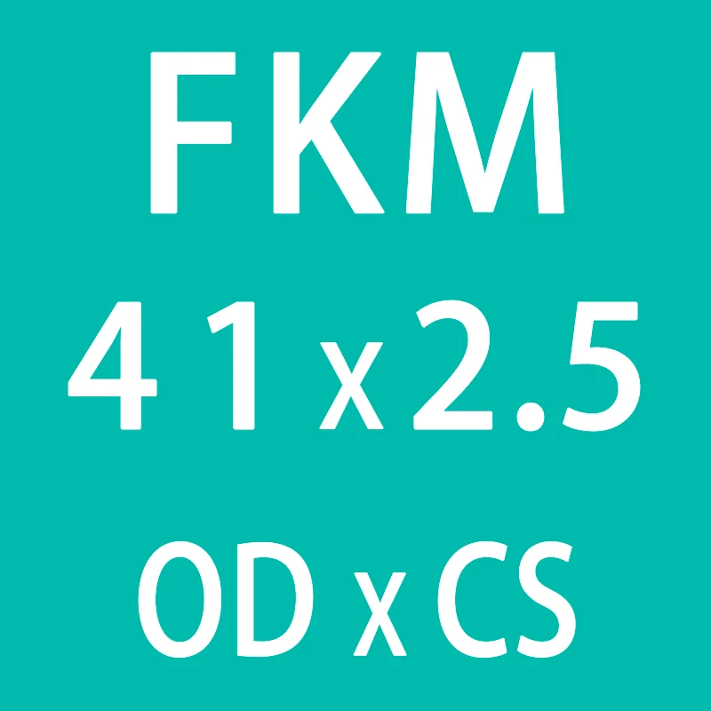 5 шт. фторкаучук кольцо зеленый FKM уплотнительное кольцо OD41/42/43/44/45/46/47/48/50*2,5 мм резиновое уплотнительное кольцо-уплотнитель мазута прокладки, шайбы - Цвет: OD41mm