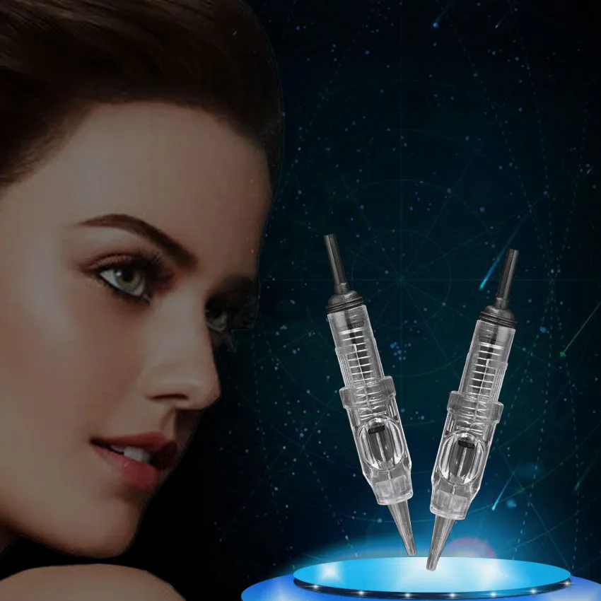 TMISHION 10pcs Disposable Semi-Permanent Makeup Cartridge Needle 5RM7RM Tattoo Gun