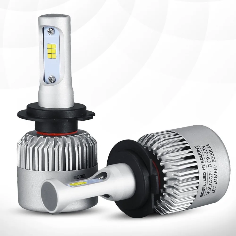 1Set Car H7 LED Headlight Bulb Fog Daytime Running Lights Auto Head Lamp 72W 8000LM For Toyota Ford Mazda Led Cars | Автомобили и