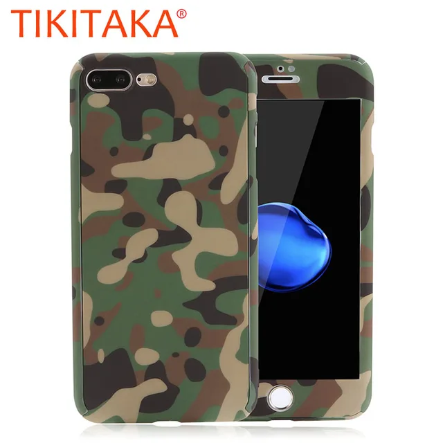 aliexpress com buy cool camouflage armor 360 case for iphone 7 6cool camouflage armor 360 case for iphone 7 6 6s plus 5 5s se cover fashion 2 in 1 protective phone cases with glass screen film