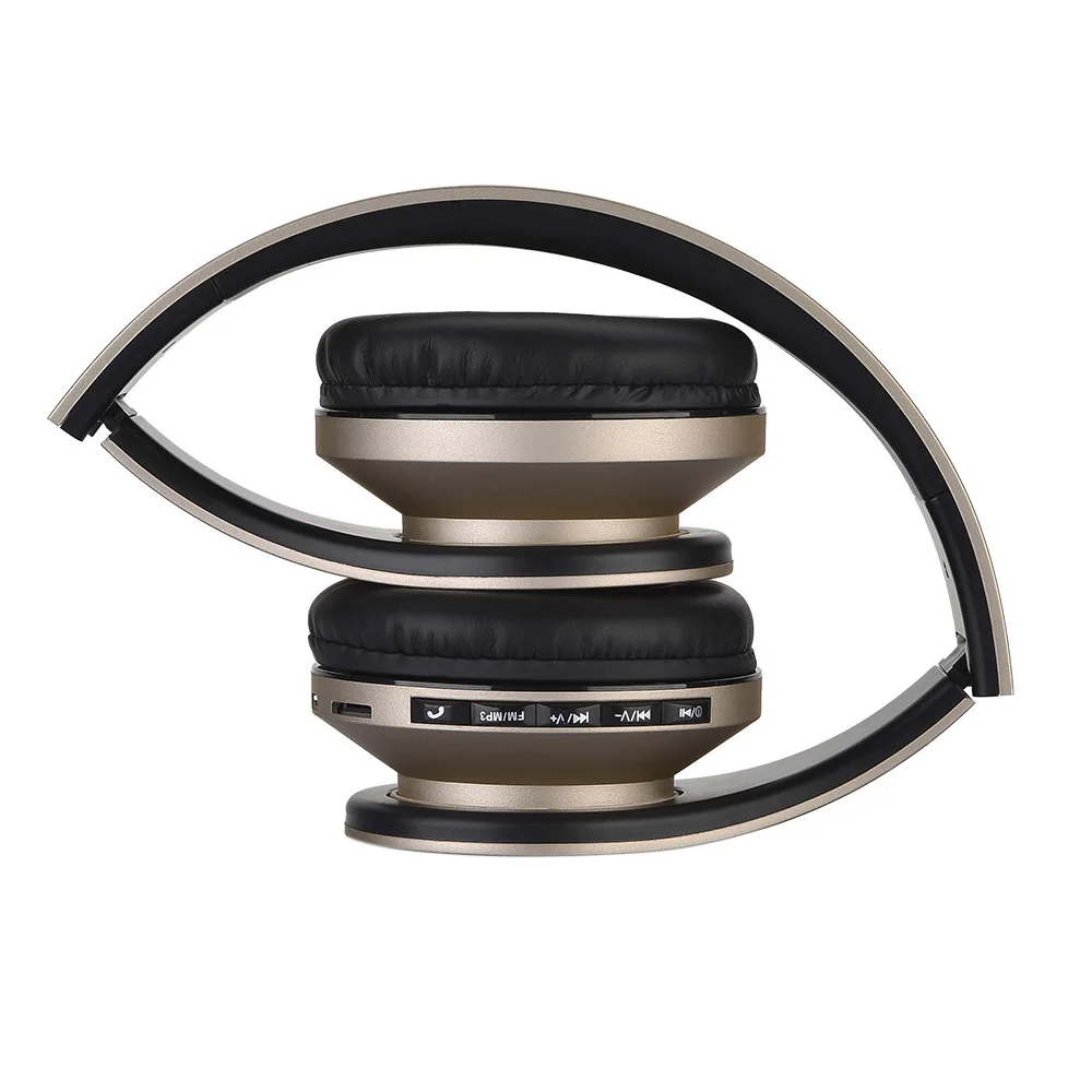 Andoer складные беспроводные Bluetooth наушники спортивные стерео BT 4,1 EDR гарнитура игровая MP3 FM радио наушники 3,5 мм для телефонов