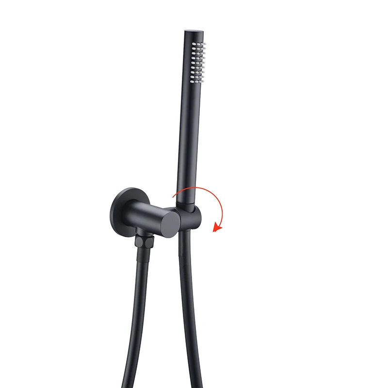 Günstig Smesiteli Bad Dusche Set Matte Schwarz Regen Dusche Wasserhahn Wand oder Decke Montiert Thermostat Ventil System 8 12\
